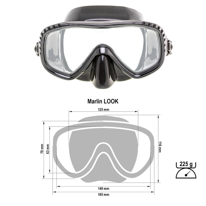 Tauchmaske Look Schwarz Marlin 10296