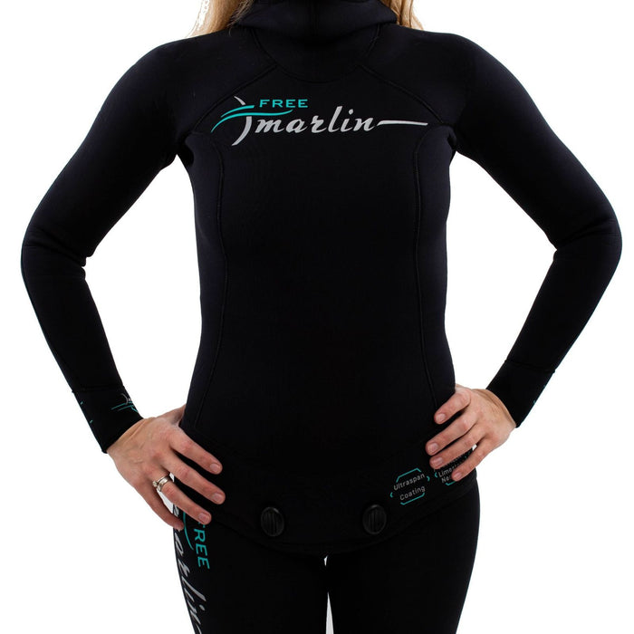 Freediving Vollanzug Freie Frau 5mm Schwarz Größe S Marlin 118349