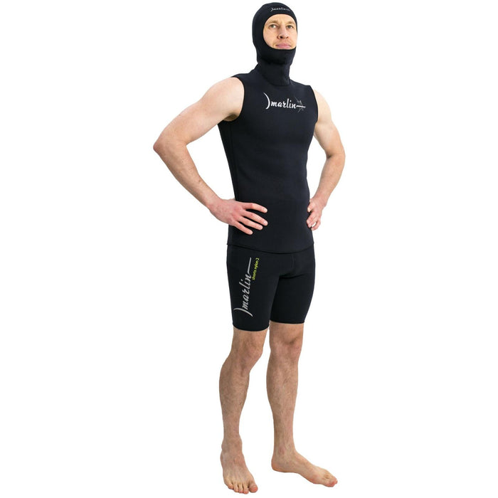 Neopren Kapuzenweste Nylon 2mm Schwarz Größe L Marlin 118492