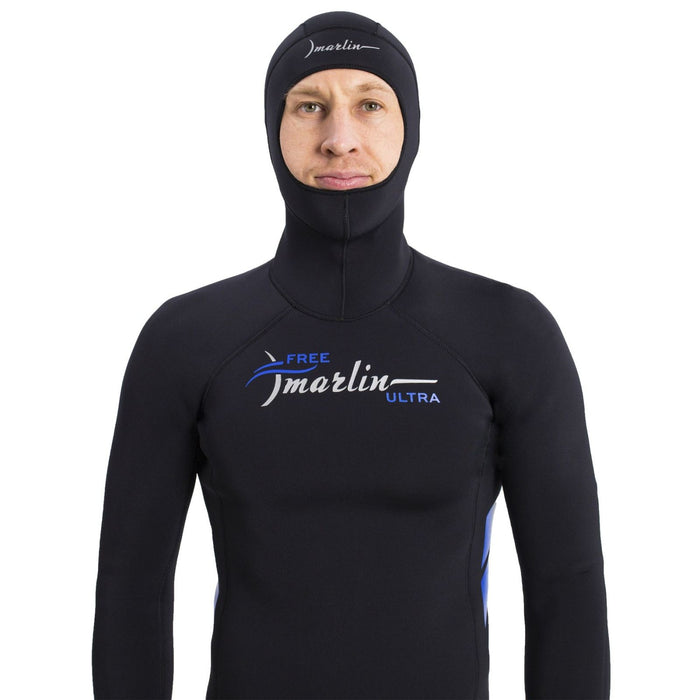Freediving Vollanzug mit Kapuze Ultra Man 3mm Schwarz Größe XL Marlin 118529