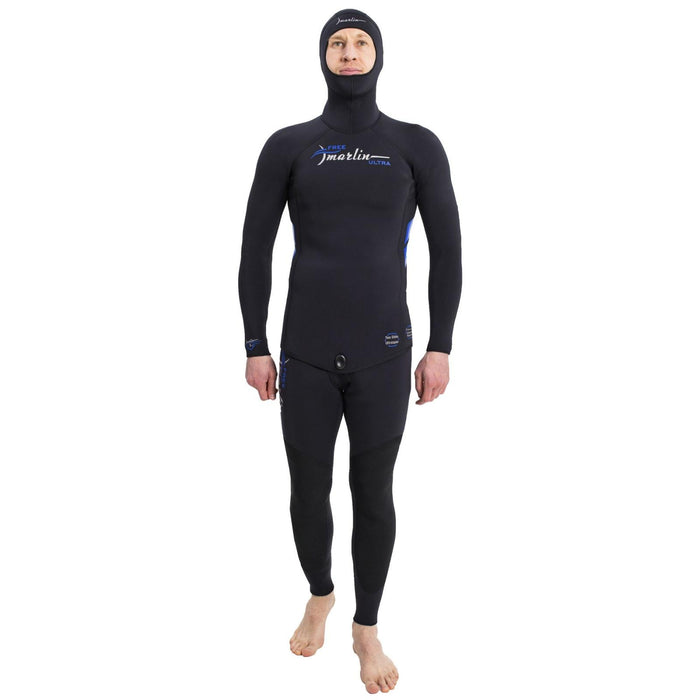 Freediving Vollanzug mit Kapuze Ultra Man 3mm Schwarz Größe XXL Marlin 118530