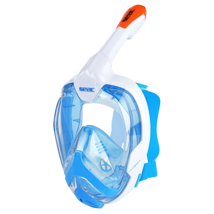 Schnorchel Vollgesichtsmaske Magica Weiß-Blau-Orange S-M Seac 170-10WO-SLT