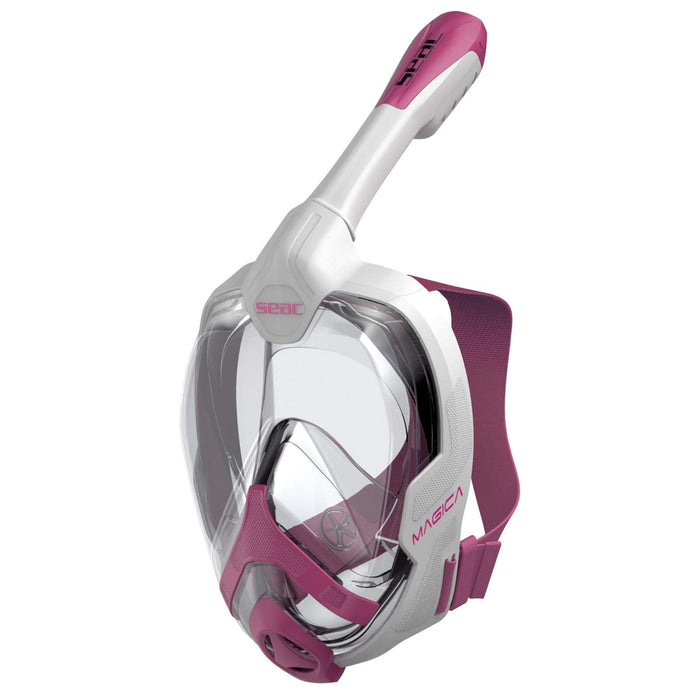Schnorchel Vollgesichtsmaske Magica Weiß-Rosa S-M Seac 170-10WP-SLT
