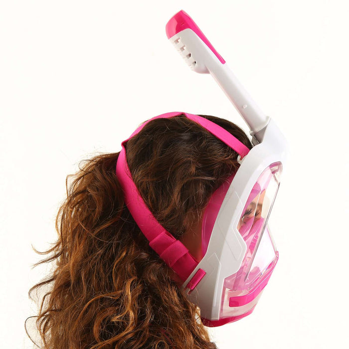 Schnorchel Vollgesichtsmaske Magica Weiß-Rosa S-M Seac 170-10WP-SLT