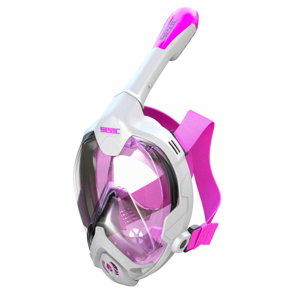 Schnorchel Vollgesichtsmaske Magica Weiß-Rosa XS-S Seac 170-14WP-SLT