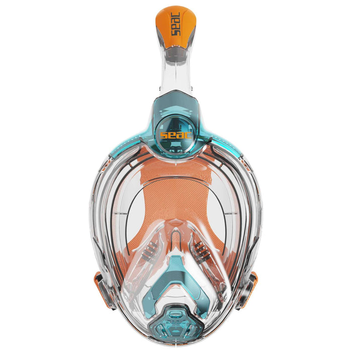 Schnorchel Vollgesichtsmaske Libera Aquamarin-Orange Kinder Seac 170-20AO-SKL