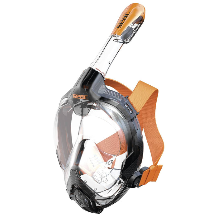 Schnorchel Vollgesichtsmaske Libera Schwarz-Orange S-M Seac 170-6NO-SKL