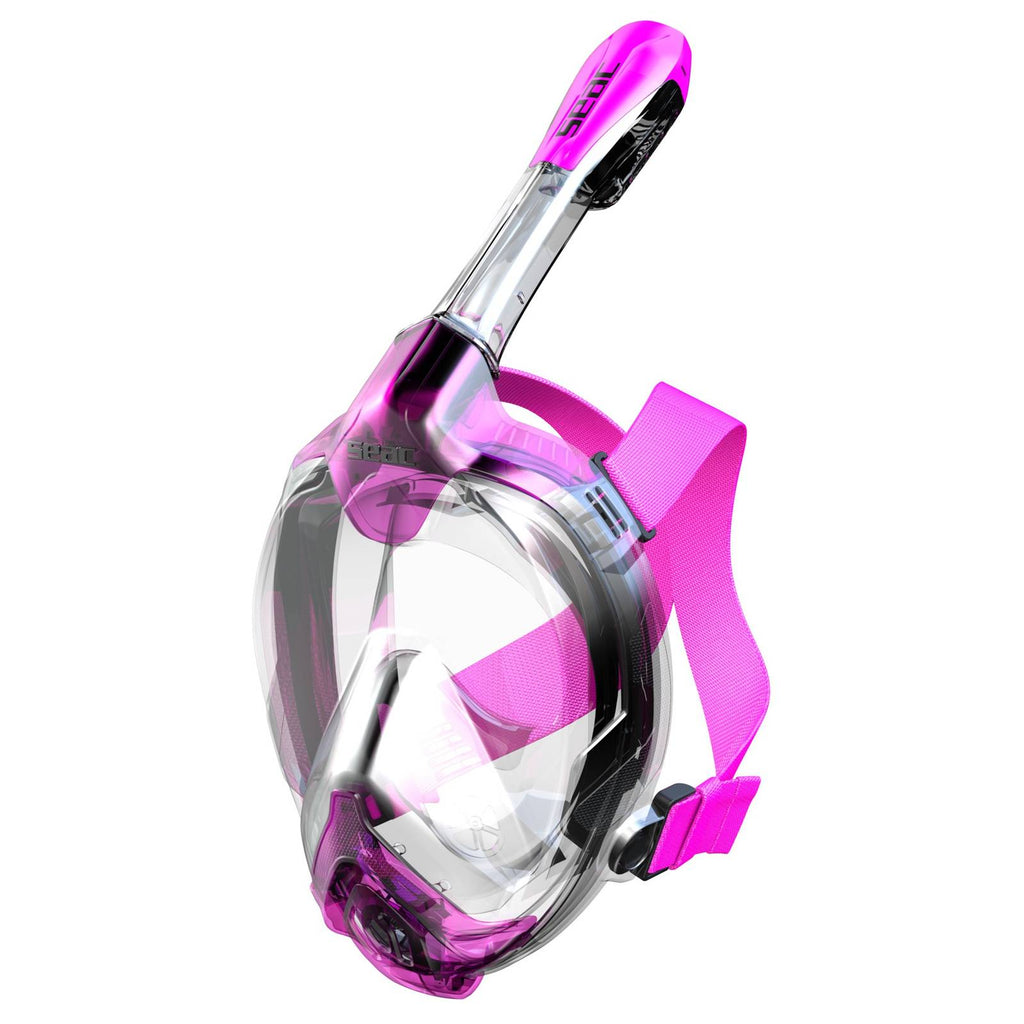 Schnorchel Vollgesichtsmaske Libera Transparent-Rosa XS-S Seac 170-7TP-SKL