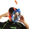 Schnorchel Vollgesichtsmaske Magica Grau-Blau-Orange L-XL Seac 170-9BO-SLT