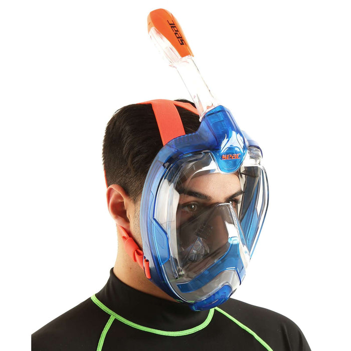 Schnorchel Vollgesichtsmaske Magica Grau-Blau-Orange L-XL Seac 170-9BO-SLT