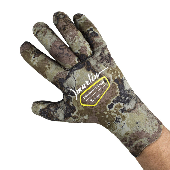 Tauchhandschuhe Ultrastretch 3mm Grün-Camo Größe XL Marlin 213182