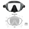 Spearfishing Maske Raptor Grau-Schwarz Marlin 216278