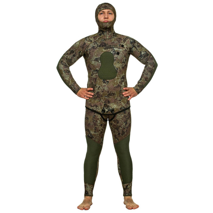 Spearfishing Full Wetsuit Skilur Pro 7mm Grün-Camo Größe L Marlin 216473