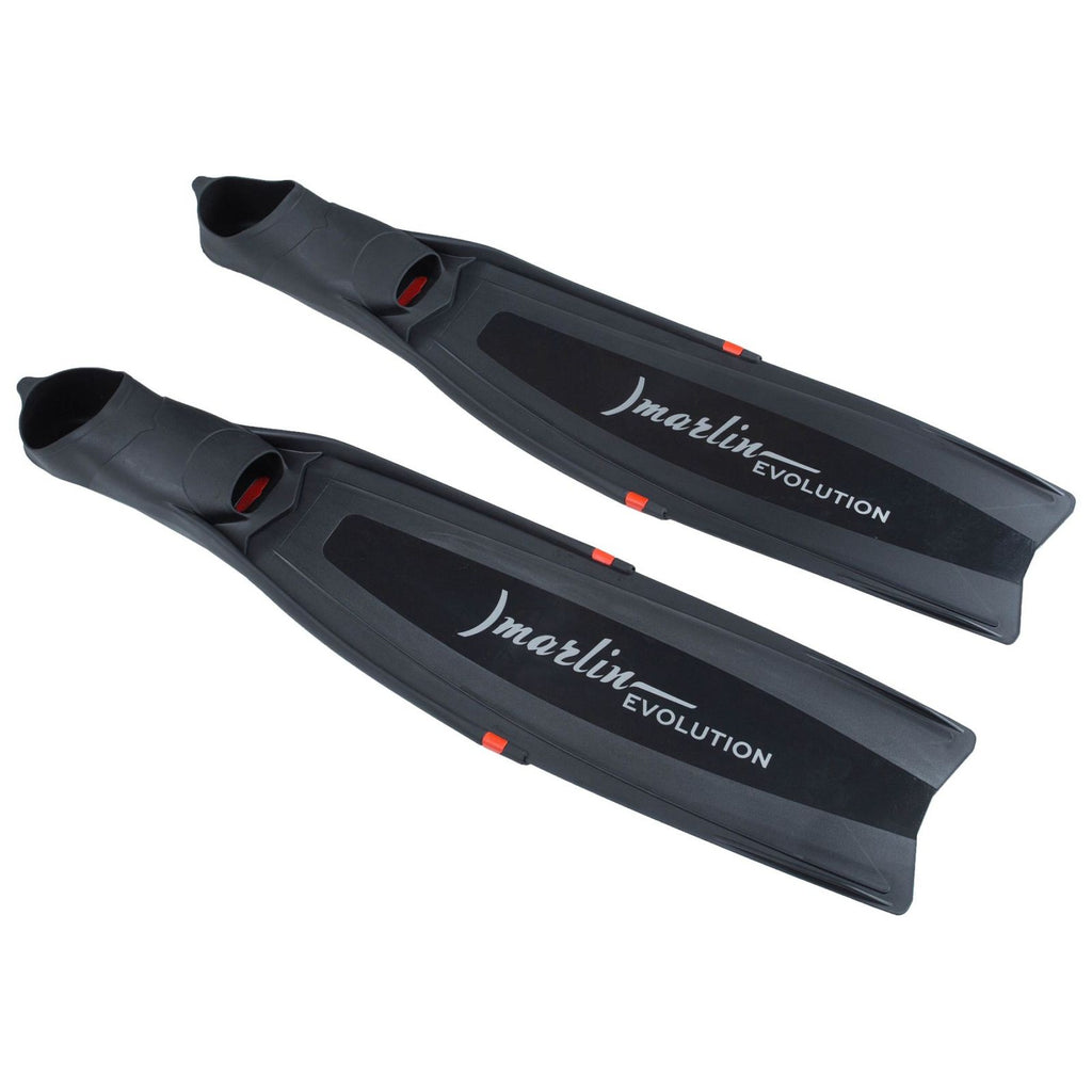 Freediving Flossen Evolution Schwarz-Weiß Größe XL-45-46 Marlin 216870