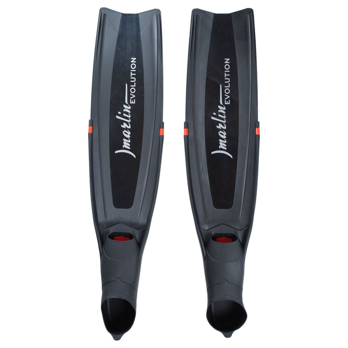 Freediving Flossen Evolution Schwarz-Weiß Größe XL-45-46 Marlin 216870
