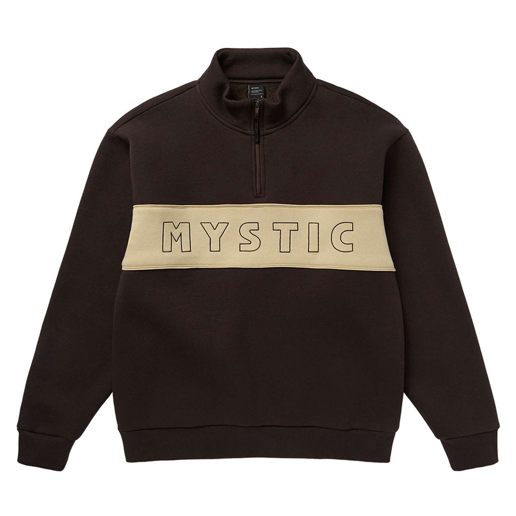 Slate Halb-Zip Sweat Dunkelbraun XL Mystic 35104_260315_736_XL