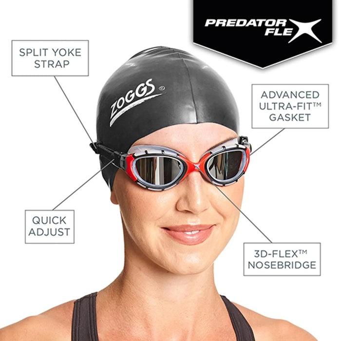 Schwimmbrille Predator Klar-Grau Standard Zoggs 461037CLGYCLRR
