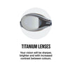 Schwimmbrille Tiger Titan Grau-Rot Gespiegeltes-Rauch Linsen Regular Zoggs 461094GYRDMSMR