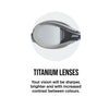 Schwimmbrille Tiger Titan Grau-Rot Gespiegeltes-Rauch Linsen Klein Zoggs 461094GYRDMSMS