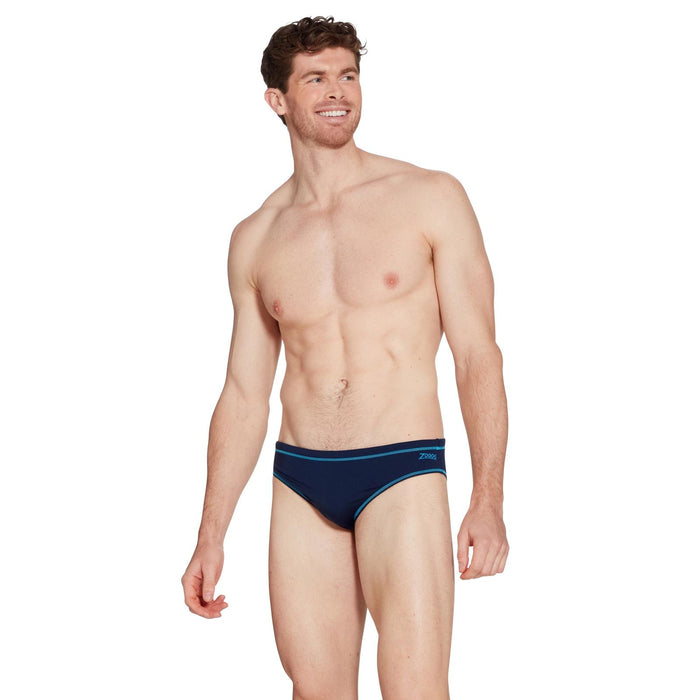 Schwimm Slip Melbourne 6,5 Männer Marineblau-Hellblau Größe 28-XS Zoggs 462934NVBL28
