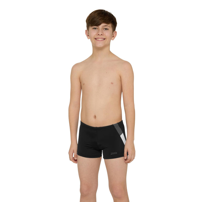 Schwimm Boxer Sydney 21 Junge Schwarz-Grau Größe 29-14A Zoggs 463483BKGY29