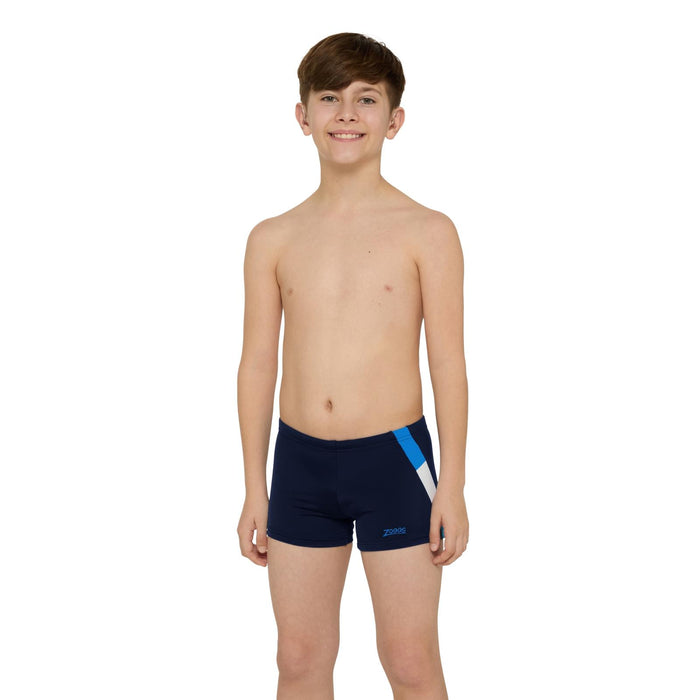 Schwimm Boxer Sydney 21 Junge Marineblau-Hellblau Größe 27-12A Zoggs 463483NVLB27