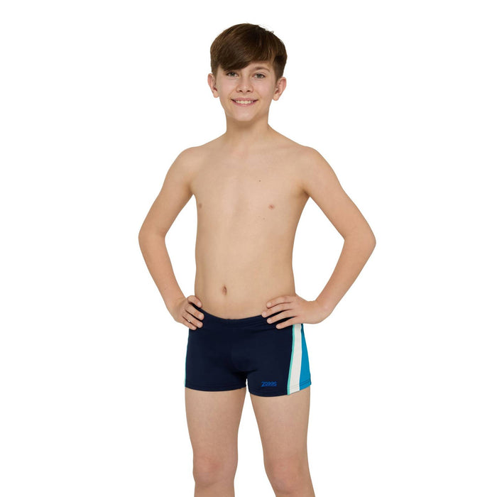 Schwimm Boxer Toronto Hip Racer 21 Junge Marineblau-Hellblau Größe 29-14A Zoggs 463484NVLB29