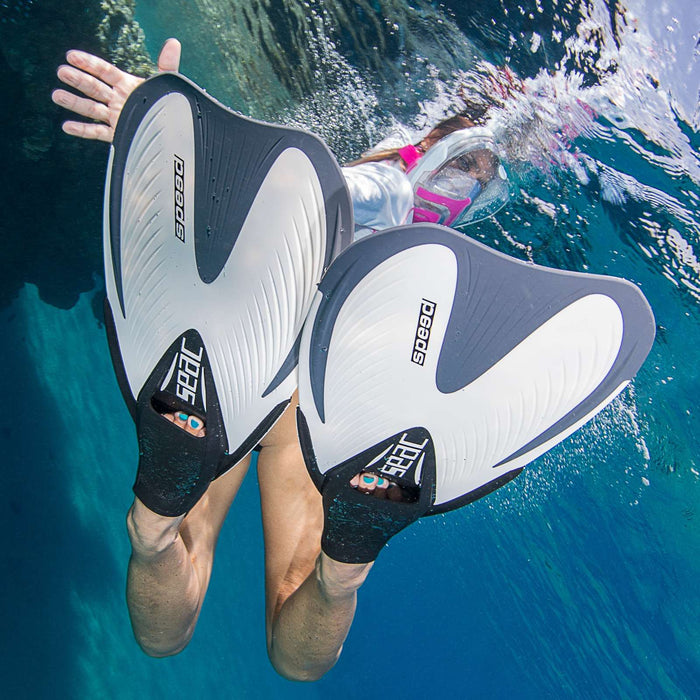 Schnorchel-Flossen Speed Kinder Weiß 32-33 Seac 71-15W-32-33