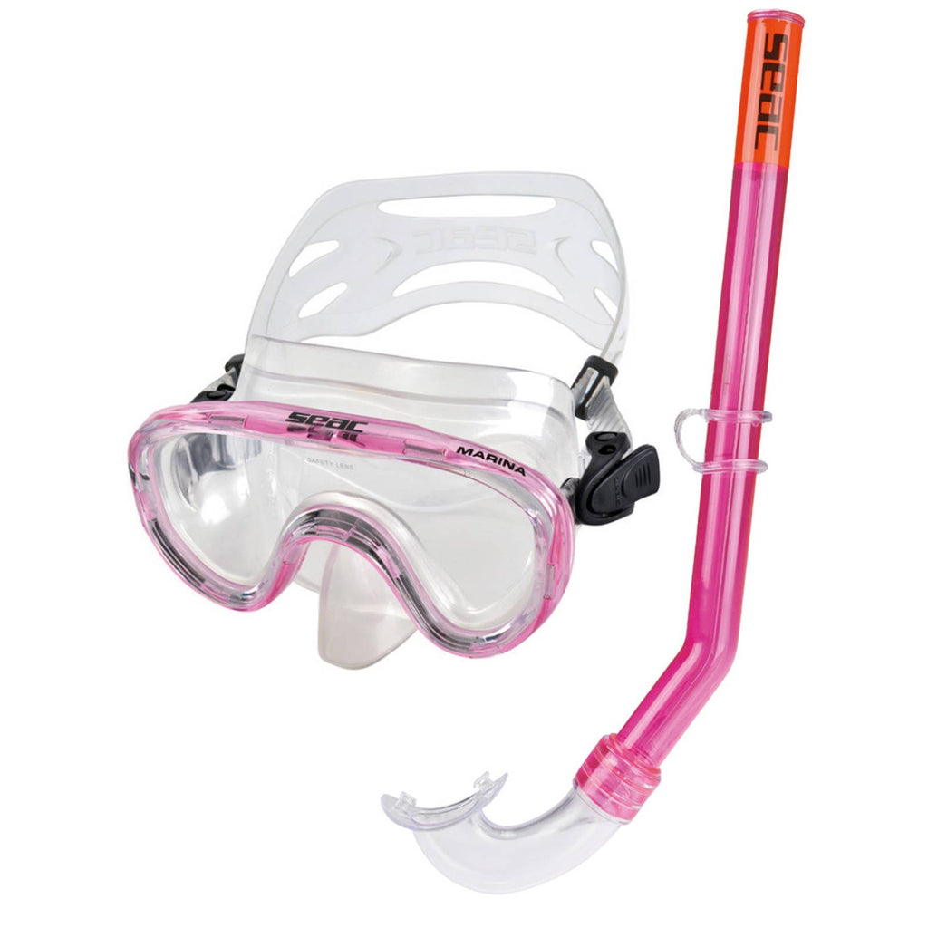 Schnorchelset Marina Slt Z Piccolo Klar-Rosa Seac 9468P