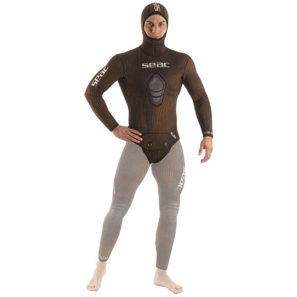 Neoprenjacke Alga Mann 3mm Braun XXL Seac 1-160-XXL