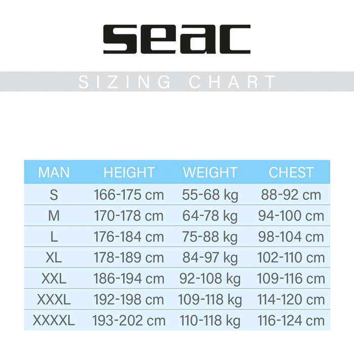 Neoprenanzug Relax Lang Mann 2,2mm XXXL Seac 1-41-XXXL