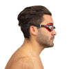 Schwimmbrille Ritmo Schwarz-Rot Klare Linsen Seac 152-37NR