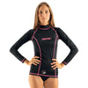 Rash Guard T-Sun Lang Frau Schwarz XL Seac 155-11-XL