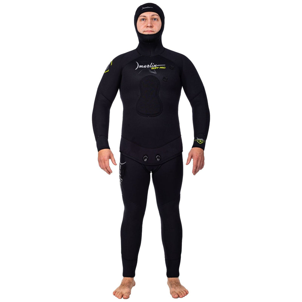 Spear-Fischanzug Komplett Neopren Skiff Pro Herren 7mm Schwarz Größe LX Marlin 215454