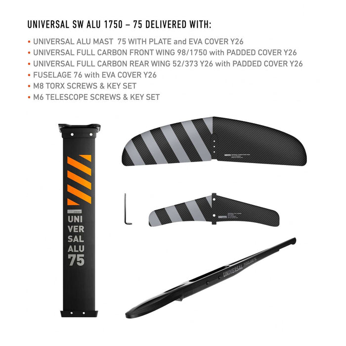 Hydrofoil-Set Universal Alu Y27 1750-75 RRD 27USWF175075S