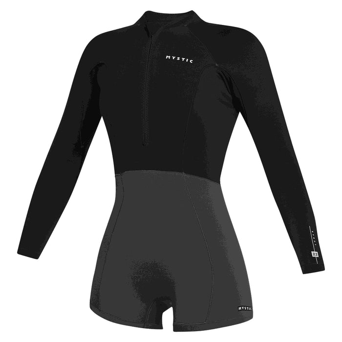 Shorty Neoprenanzug Lunar Damen Langarm 2-2mm Front-Zip Schwarz M Mystic 35000_240112_900_M