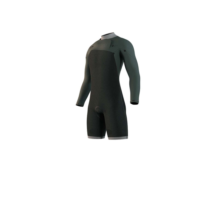 Kurze Neoprenanzug Motion Herren Langarm 3-2mm Front-Zip Schwarz L Mystic 35000_250013_900_L