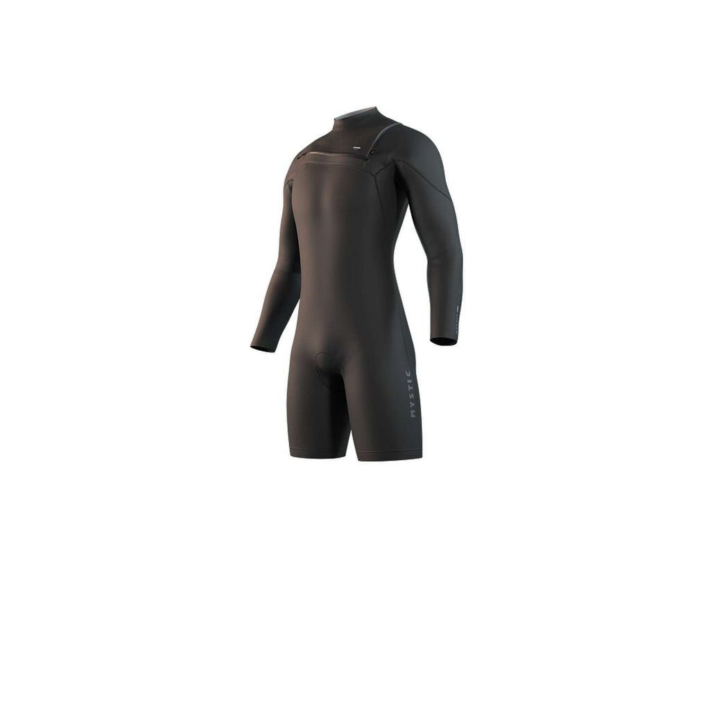 Kurze Neoprenanzug Motion Herren Langarm 3-2mm Front-Zip Schwarz XL Mystic 35000_250013_900_XL