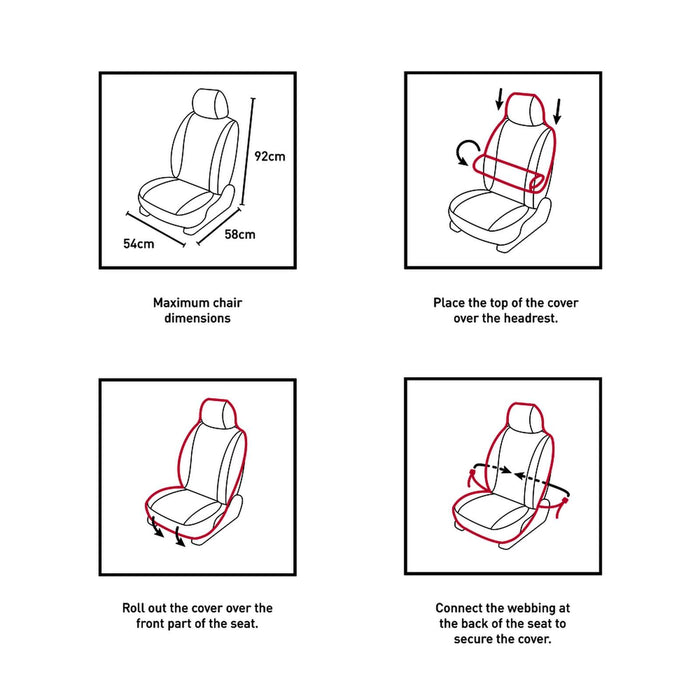 Autositzbezug Einzel Schwarz Einheitsgröße Mystic 35009_240325_900_OS