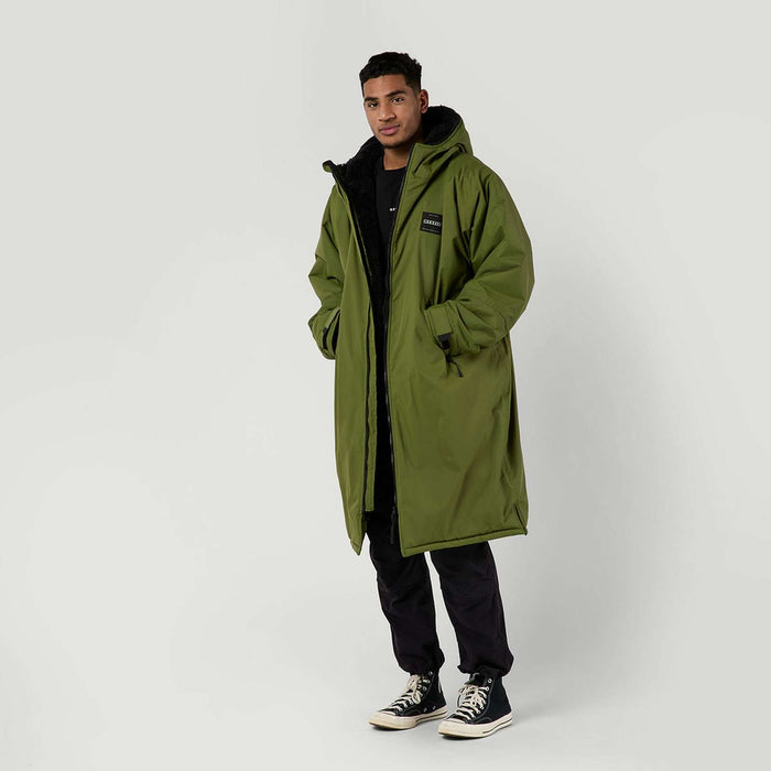 Wasserdichter Teddy gefütterter Poncho Explore Moos L-XL Mystic 35018_240400_671_LXL