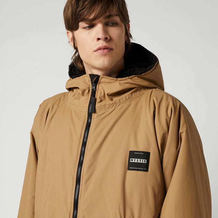 Wasserdichter Teddy gefütterter Poncho Explore Slate-Braun L-XL Mystic 35018_240400_730_LXL