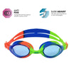 Schwimmbrille Bondi Junior Grün-Blau Tönung-Blaue Linsen Zoggs 461301GNBLTBL