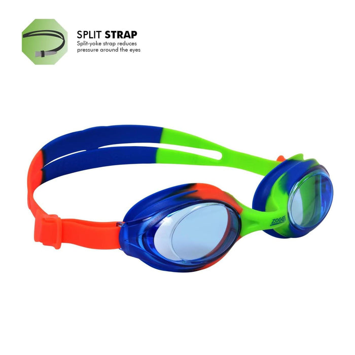 Schwimmbrille Bondi Junior Grün-Blau Tönung-Blaue Linsen Zoggs 461301GNBLTBL