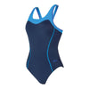 Badeanzug Tokyo Iceback Marineblau-Hellblau Größe 44-XXXL Zoggs 462580NVLB44