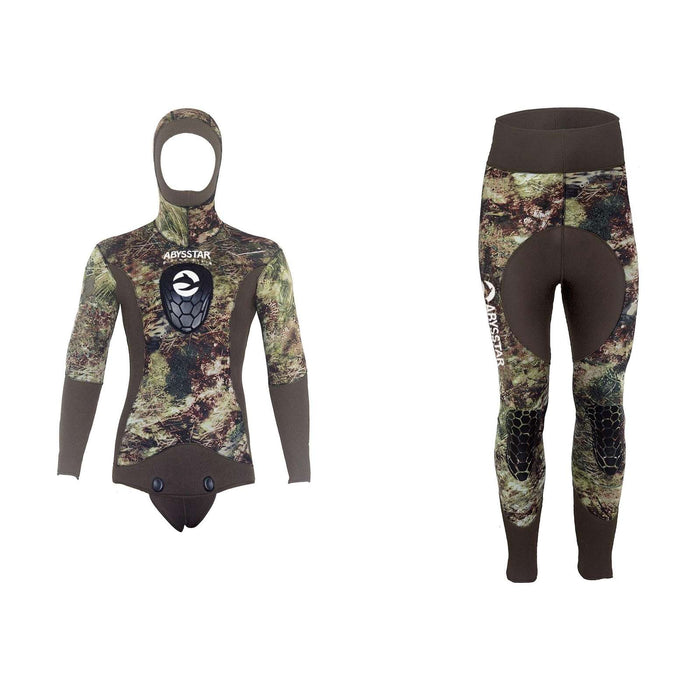 Schnorchelanzug Grouper Evo Nylon Herren 3mm Camo-Grün XXL Abysstar 63244
