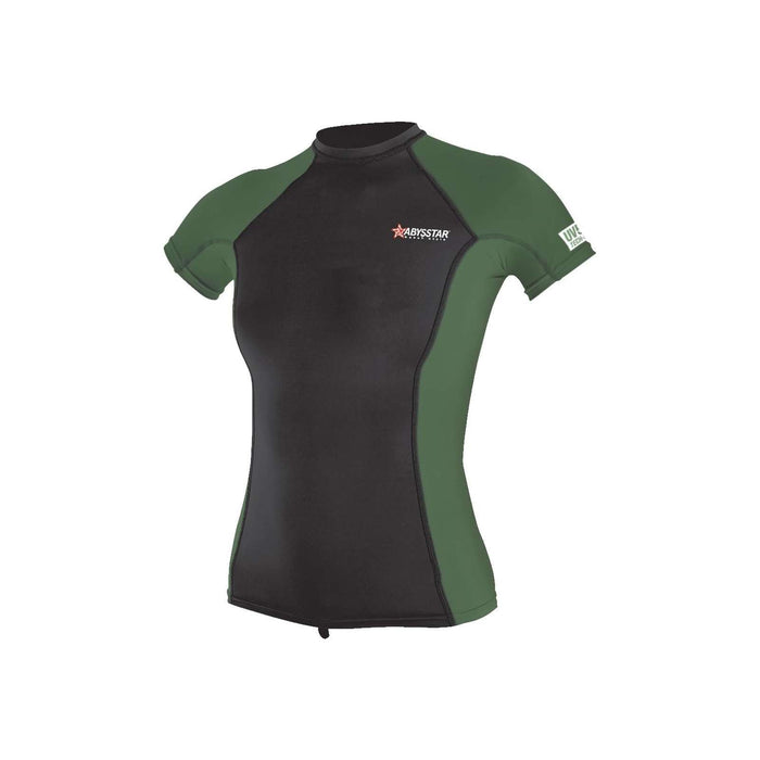 Bade-T-Shirt Malibu Lycra Damen Schwarz-Grün M Abysstar 64042