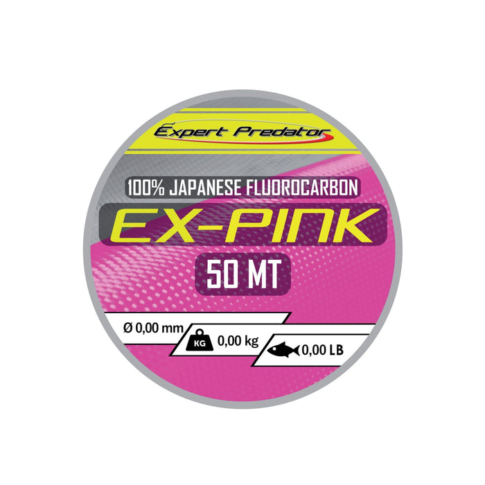 Fluorocarbon Line Ex-Pink 50m 8,2kg 0,30mm Expert Predator 69050