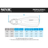 Taucherflossen Propulsion S Schwarz S-M ~ 37-39 Seac 71-43N-S-M