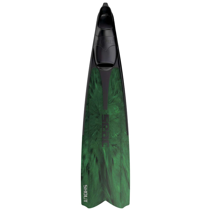 Freitauch- und Spearfishing-Flossen Shout S700 Camo-Grün 47-48 Seac 71-44CV-47-48
