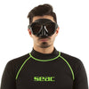 Freitauchen und Speerfischen Maske Cove Schwarz-Rot Seac 75-58N-SBL